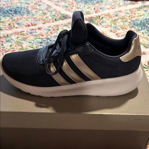 Adidas Black Sneakers with Silver stripes